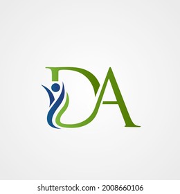 Letra vector D A Logotipo de mantenimiento