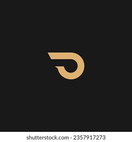 Vector letter D logo icon design template,
