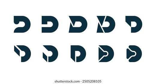 Vektor Buchstabe D Logo Premium Template Bundle