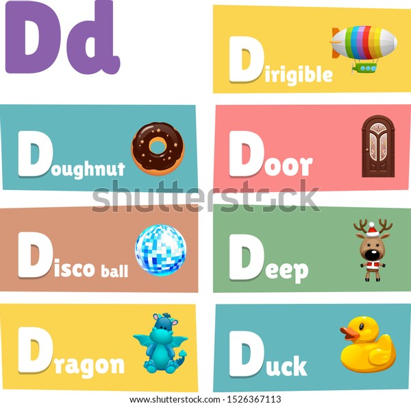 Vector Letter D Words Pictures D Stock Vector (Royalty Free) 1526367113