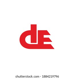 vector of letter de simple geometric motion logo