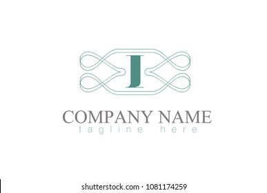 Vector Letter I Decorative Ornament Frame Design.