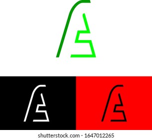 Logo de la empresa de diseño de carta Vector A, símbolo de signo