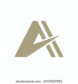 Vector letter a design with creative unique element idea concept and icon