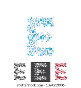 Vector Letter E Alphabet Typo Font Geometric Pentagon Pattern Logo Icon Brand Symbol Shape Object Element Professional Corporate Identity Modern Business