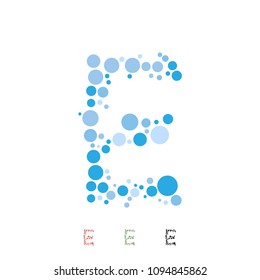 Vector Letter E Alphabet Typo Font Geometric Bubble Circle Sphere Ball Pattern Logo Icon Brand Symbol Shape Object Element Professional Corporate Identity Modern Business