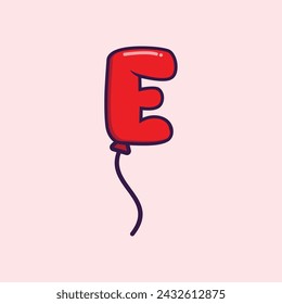 Vector letter E balloon logo design template inspiration, vector illustration.