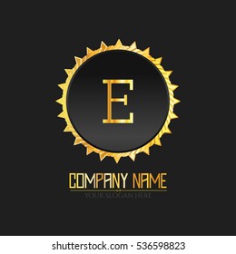 Vector Letter E Business Luxury Logo template Calligraphy template