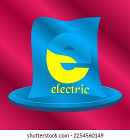 vector letter e charter or electricity charter