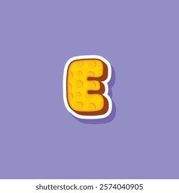 Vector letter E cheese logo design template inspiration, vector illustration.