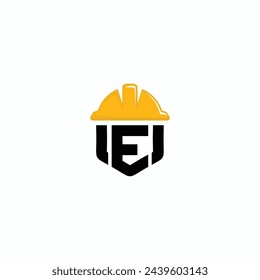 Vector letter E construction logo design template inspiration, vector illustration.