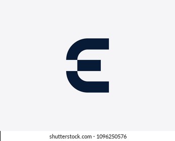 Vector letter E logo design template. Alphabet label for branding and identity. Lettering emblem sign isolated on background. ABC typeface character symbol illustration