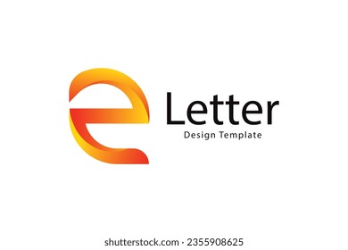 Vector letter e logo design
