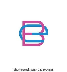 vector of letter eb linked colorful design best for template decoration