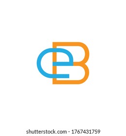 vector of letter eb simple colorful line design fit for template decoration