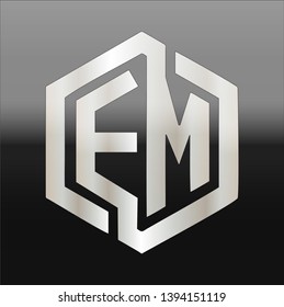 vector letter EM logo elegant colors can be used for certain brands easily change color