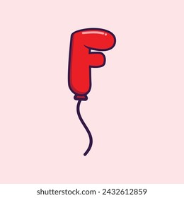 Vector letter F balloon logo design template inspiration, vector illustration.