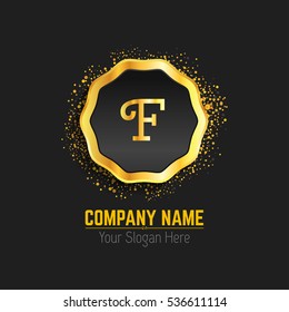 Vector Letter F Business Luxury Logo template Calligraphy template

