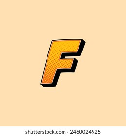 Vector letter F cartoon comic logo design template inspiration, vector illustration.