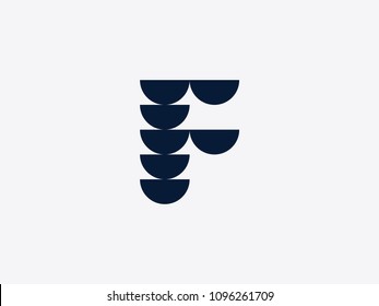 Vector letter F logo design template. Alphabet label for branding and identity. Lettering emblem sign isolated on background. ABC typeface character symbol illustration