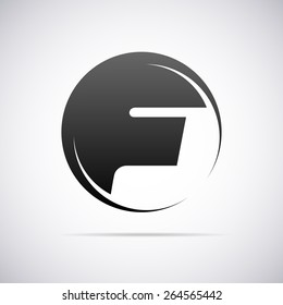 Vector letter F logo icon design template.