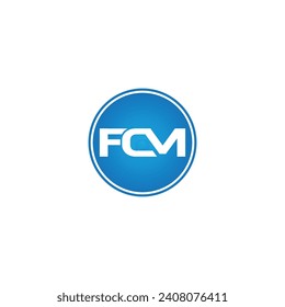 Diseño del logotipo FCM de la letra del vector con concepto premium