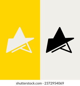 vector letter form logo design with vintage style star inspiration that you can use for an identity logo or for vintage t-shirt design purposes