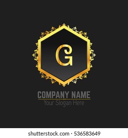 Vector Letter G Business Luxury Logo template Calligraphy template