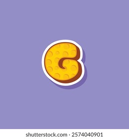 Vector letter G cheese logo design template inspiration, vector illustration.