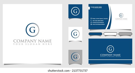 Letra vectorial G Estilo de círculo con plantilla Diseño de marca Símbolo de icono Diseño gráfico para empresas