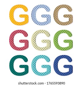 Vector letter G with different color. Adobe Illustrator.