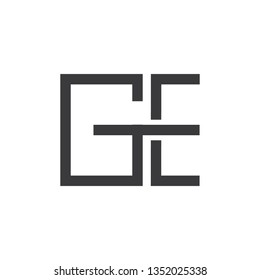 Vector Letter G E Illustration Icon Stock Vector (Royalty Free ...