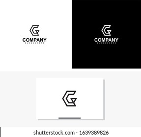 vector Letter G line logo design. Linear creative monochrome monogram symbol. Universal elegant vector sign design. Premium business logotype. Graphic alphabet symbol for corporate business identity
