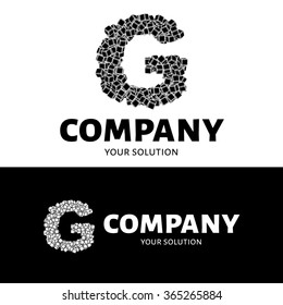 Vector letter G logo. The logo is the letter G consists of cubes.