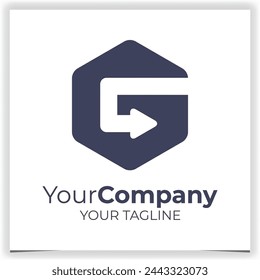 Plantilla de diseño de logotipo de letra g vectorial