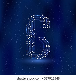 Vector letter G logo (sign, symbol, icon, design element). Technology design