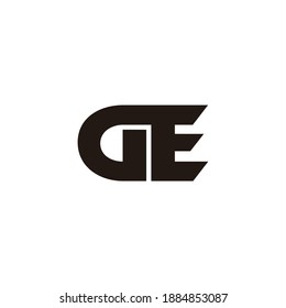 vector de letra ge simple vector de logotipo geométrico