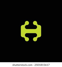 Vektorbuchstabe H Abstrakte Technologie logotype design template inspiration, Vektorgrafik.