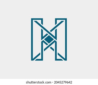 vector letter H with celtic knot technique