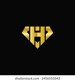 Vector letter H diamond logo design template inspiration, vector illustration.