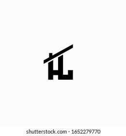 Vector Letter H L And Roof House Real Estate Building Logo Icons Template