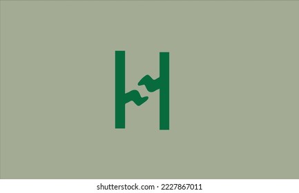 Plantilla de diseño del logotipo de la letra del vector H