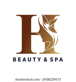 Vector letter h logo design for beauty with creative style