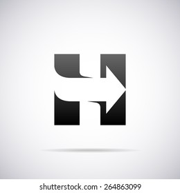 Vector letter H logo icon design template