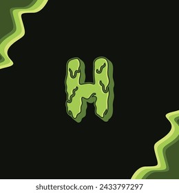 Vector letter H zombie logo design template inspiration, vector illustration.