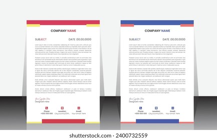 Vector Letter head template design