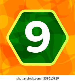 Vector letter in hexagon on abstract background