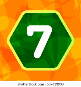 Vector letter in hexagon on abstract background