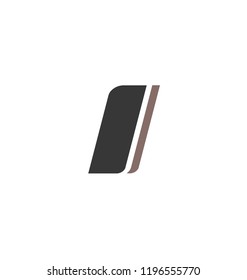 Vector letter I. Digital style symbol design. Font element. Alphabet logo. Monogram template.