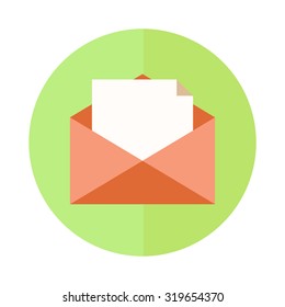Vector Letter Icon in Flat Style
